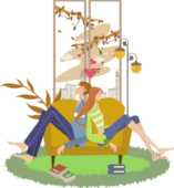 イラストカップル